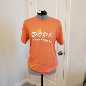 Dope Heather orange t-shirt-sz medium